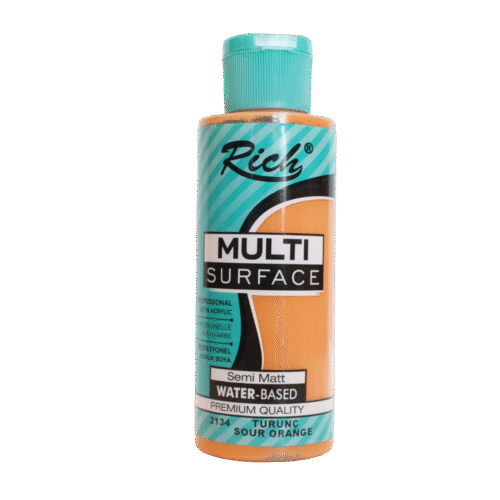 Rich Multi Surface Profesyonel Akrilik Boya 2134 Turuncu 500cc