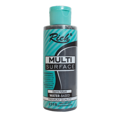 Rich Multi Surface Profesyonel Akrilik Boya 2218 Antrasit 500cc