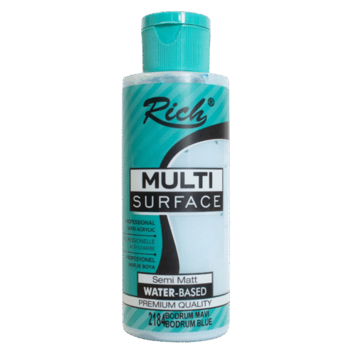Rich Multi Surface Profesyonel Akrilik Boya 2184 Bodrum Mavi 500cc