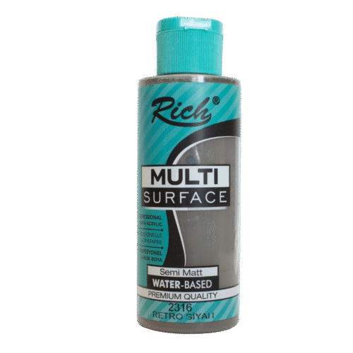 Rich Multi Surface Profesyonel Akrilik Boya 2316 Retro Siyah 500cc