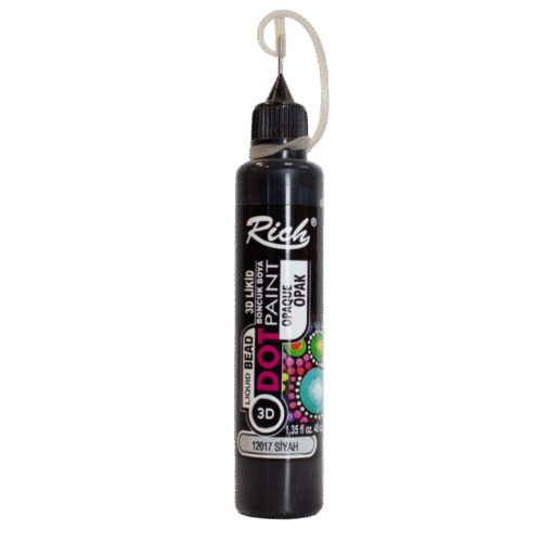 Rich Opak Boncuk Boya 12017 Siyah